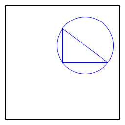 right triangle and circumscribing circle
