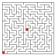 22-by-22 perfect maze